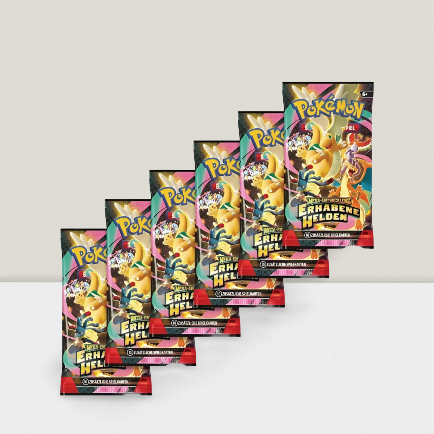 Pokémon TCG Erhabene Helden Booster Bundle Deutsch OVP Neu 6 Booster