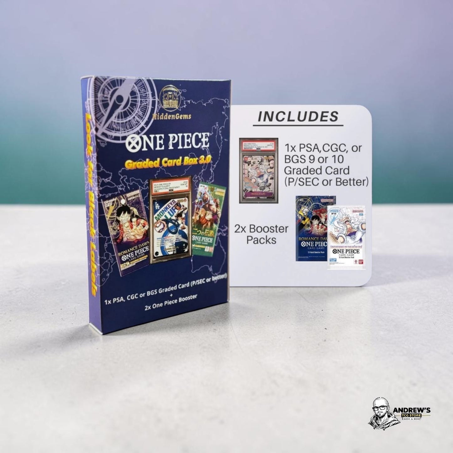 One Piece HiddenGems Graded Card Box 3.0 PSA/CGC/BGS Sealed