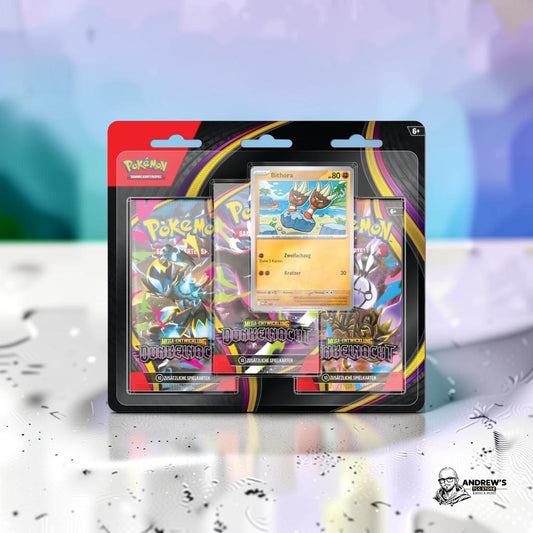 Pokémon TCG Mega-Entwicklung Dunkelnacht 3er Booster Blister Deutsch OVP Neu