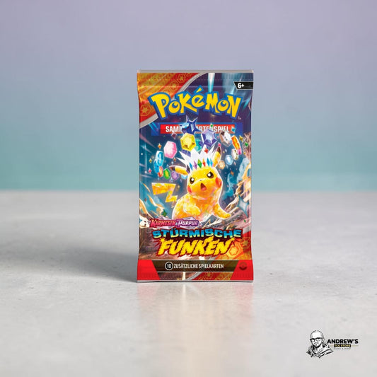 Pokémon TCG Booster Stürmische Funken Deutsch OVP Neu Karmesin & Purpur