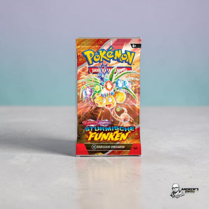 Pokémon TCG Booster Stürmische Funken Deutsch OVP Neu Karmesin & Purpur
